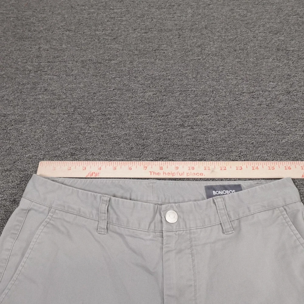 Bonobos Chino‎ Pants Mens 32x29 Gray Slim Fit Flat Front Casual Workwear
